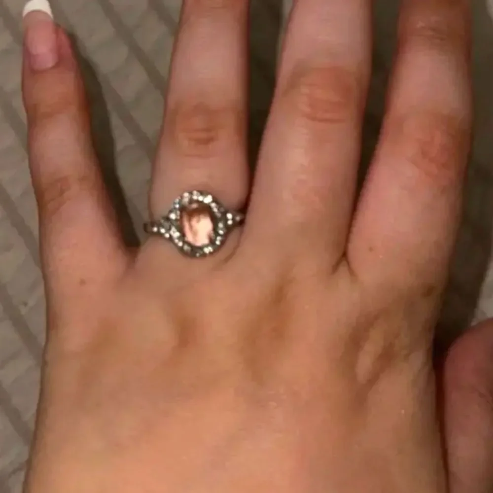 Ladies Elegant Champagne Lab Created  diamonds Ring sz 6